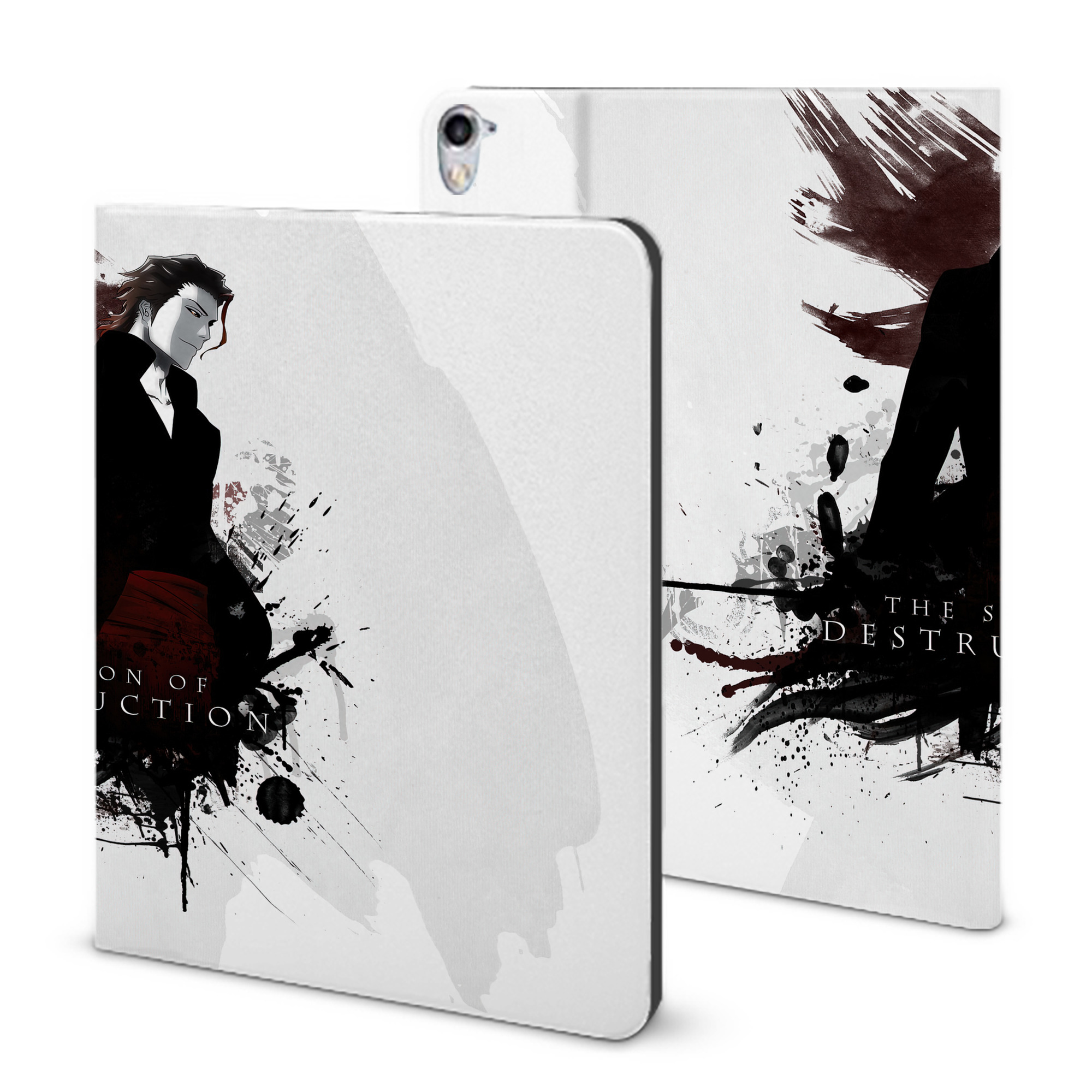 （画像用） ブリーチ BLEACH IPad ケース ブック型 PUレザー TPU 耐衝撃 軽量 薄型 ペン収納なし 全面保護 IPad 各モデル対応